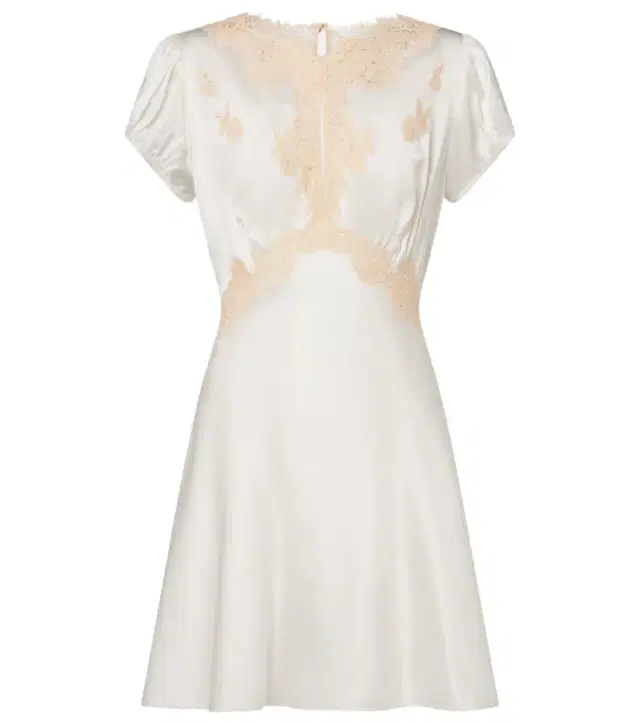 Dôen Junia lace-trimmed silk satin minidress