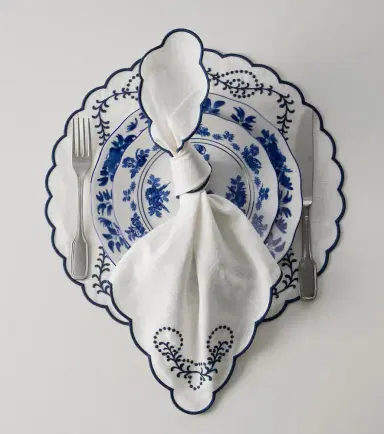 Cabana Set of 2 embroidered linen napkins | Thumbnail 2 Cabana Set of 2 embroidered linen napkins | Thumbnail 2