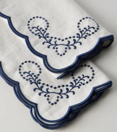 Cabana Set of 2 embroidered linen napkins | Thumbnail 3 Cabana Set of 2 embroidered linen napkins | Thumbnail 3