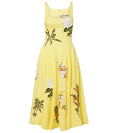 Agua by Agua Bendita Frontera patch-appliqué linen midi dress | Thumbnail 1