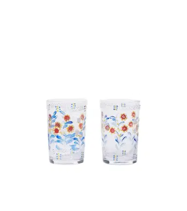 Cabana Marmara set of 2 floral glasses | Thumbnail 1