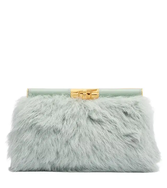 Marlene Small shearling shoulder bag