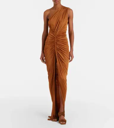 Rick Owens Lilies Avra ruched one-shoulder gown | Thumbnail 4