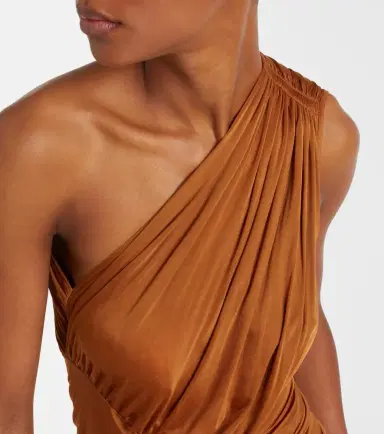 Rick Owens Lilies Avra ruched one-shoulder gown | Thumbnail 6
