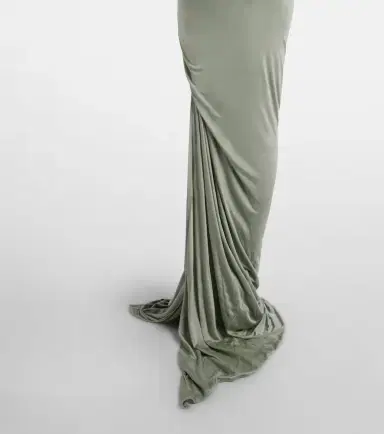 Rick Owens Lilies Shailee ruched one-shoulder gown | Thumbnail 2