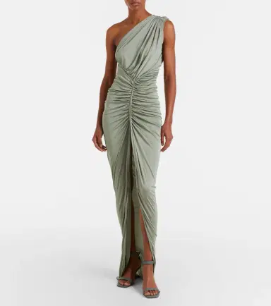 Rick Owens Lilies Shailee ruched one-shoulder gown | Thumbnail 3