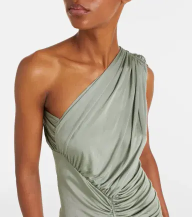 Rick Owens Lilies Shailee ruched one-shoulder gown | Thumbnail 6