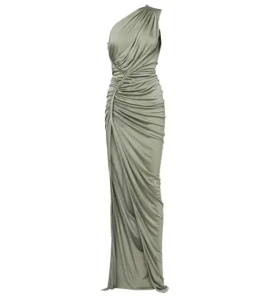 Rick Owens Lilies Shailee ruched one-shoulder gown | Thumbnail 1