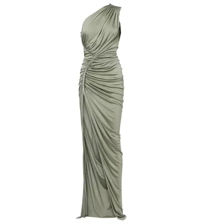 Lilies Shailee ruched one-shoulder gown