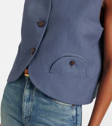 Blazé Milano Blazé Milano Gliss linen vest | Thumbnail 2 Blazé Milano Blazé Milano Gliss linen vest | Thumbnail 2
