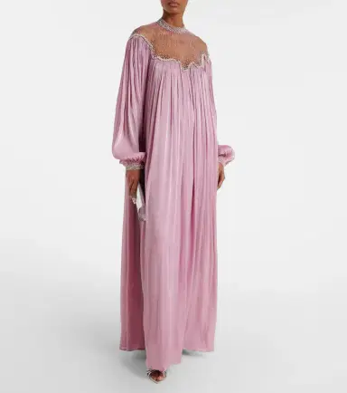Costarellos Elline embellished pleated gown | Thumbnail 4 Costarellos Elline embellished pleated gown | Thumbnail 4