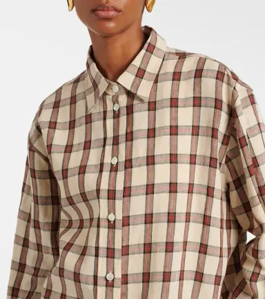 RÓHE Róhe Checked linen shirt | Thumbnail 4