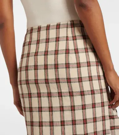 Rohe Róhe Checked linen midi skirt | Thumbnail 2