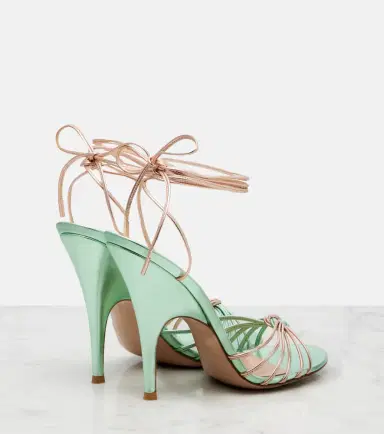 Gianvito Rossi Metallic leather slingback sandals | Thumbnail 3 Gianvito Rossi Metallic leather slingback sandals | Thumbnail 3