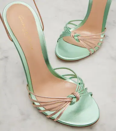 Gianvito Rossi Metallic leather slingback sandals | Thumbnail 4 Gianvito Rossi Metallic leather slingback sandals | Thumbnail 4