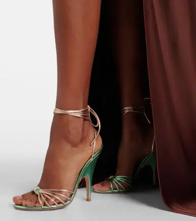 Gianvito Rossi Metallic leather slingback sandals | Thumbnail 6 Gianvito Rossi Metallic leather slingback sandals | Thumbnail 6