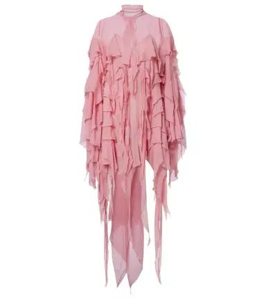 Blumarine Tiered chiffon minidress | Thumbnail 1