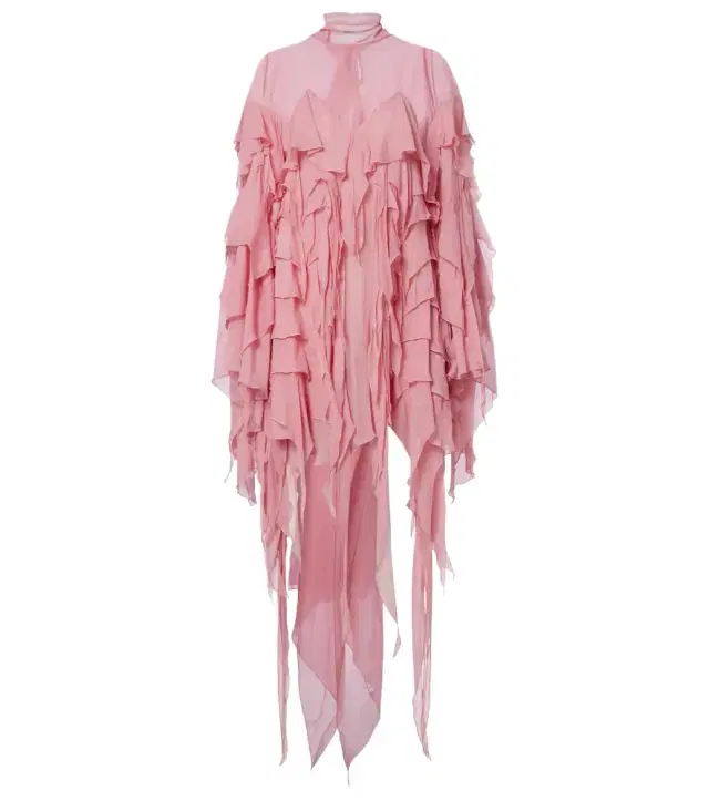 Tiered chiffon minidress
