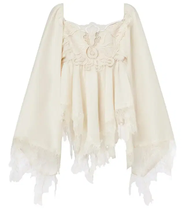 Blumarine Embroidered lace-trimmed blouse