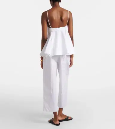 RÓHE Róhe Embroidered cotton poplin wide-leg pants | Thumbnail 6 RÓHE Róhe Embroidered cotton poplin wide-leg pants | Thumbnail 6