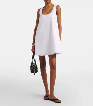 RÓHE Róhe Lace-trimmed cotton poplin minidress | Thumbnail 4 RÓHE Róhe Lace-trimmed cotton poplin minidress | Thumbnail 4