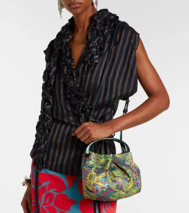 Dries Van Noten Crisp Small jacquard top-handle bag | Thumbnail 5
