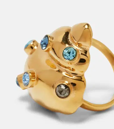 Oscar de la Renta Seashell crystal-embellished ring | Thumbnail 3 Oscar de la Renta Seashell crystal-embellished ring | Thumbnail 3