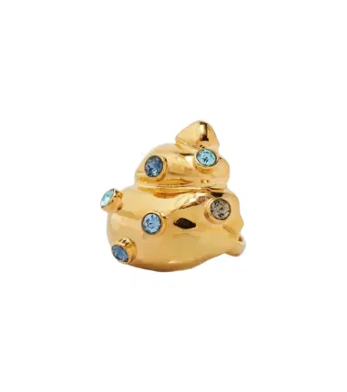 Oscar de la Renta Seashell crystal-embellished ring | Thumbnail 1 Oscar de la Renta Seashell crystal-embellished ring | Thumbnail 1