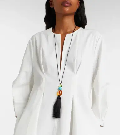 Jennifer Behr Izzie Tassel embellished necklace | Thumbnail 4