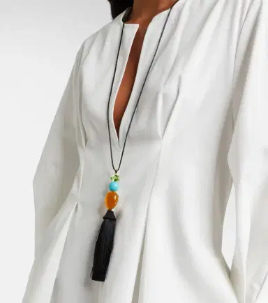 Jennifer Behr Izzie Tassel embellished necklace | Thumbnail 5