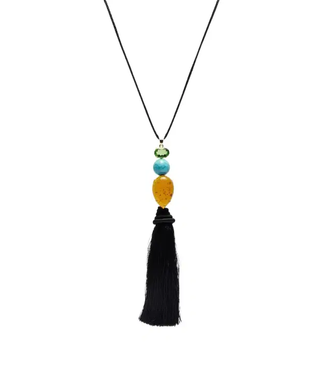 Izzie Tassel embellished necklace