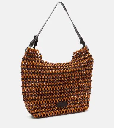 Staud Drift beaded leather-trimmed tote bag | Thumbnail 2