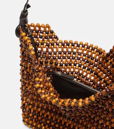 Staud Drift beaded leather-trimmed tote bag | Thumbnail 3