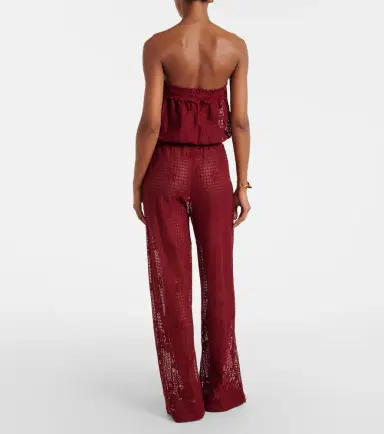 Melissa Odabash Viv cotton-blend lace jumpsuit | Thumbnail 3