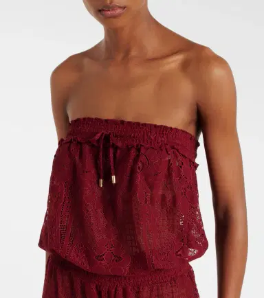 Melissa Odabash Viv cotton-blend lace jumpsuit | Thumbnail 5
