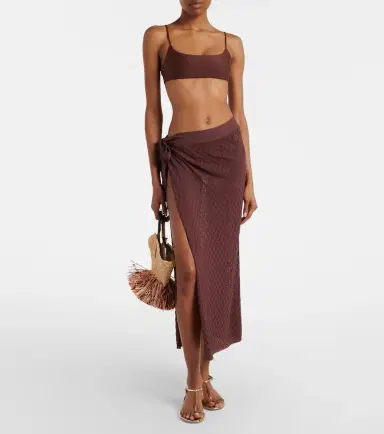 Melissa Odabash Dawn knitted wrap skirt | Thumbnail 5