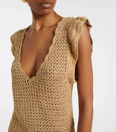 Melissa Odabash Annalise crochet lamé minidress | Thumbnail 2