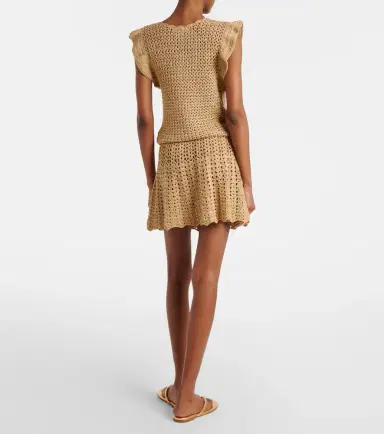 Melissa Odabash Annalise crochet lamé minidress | Thumbnail 4