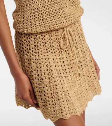 Melissa Odabash Annalise crochet lamé minidress | Thumbnail 6