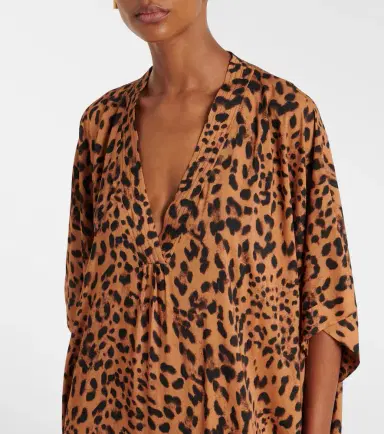 Melissa Odabash Vanessa leopard-print kaftan | Thumbnail 3