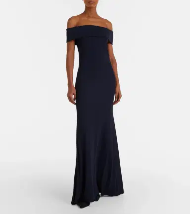 Alaïa Alaïa Off-shoulder jersey maxi dress | Thumbnail 2