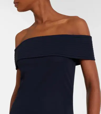 Alaïa Alaïa Off-shoulder jersey maxi dress | Thumbnail 4