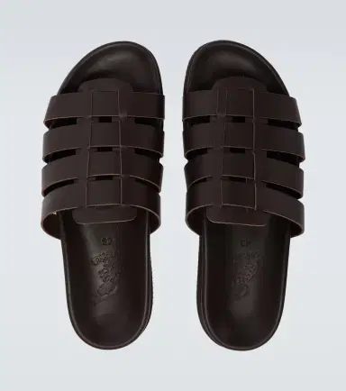 Ancient Greek Sandals Laodamas leather fisherman sandals | Thumbnail 2