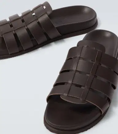 Ancient Greek Sandals Laodamas leather fisherman sandals | Thumbnail 3