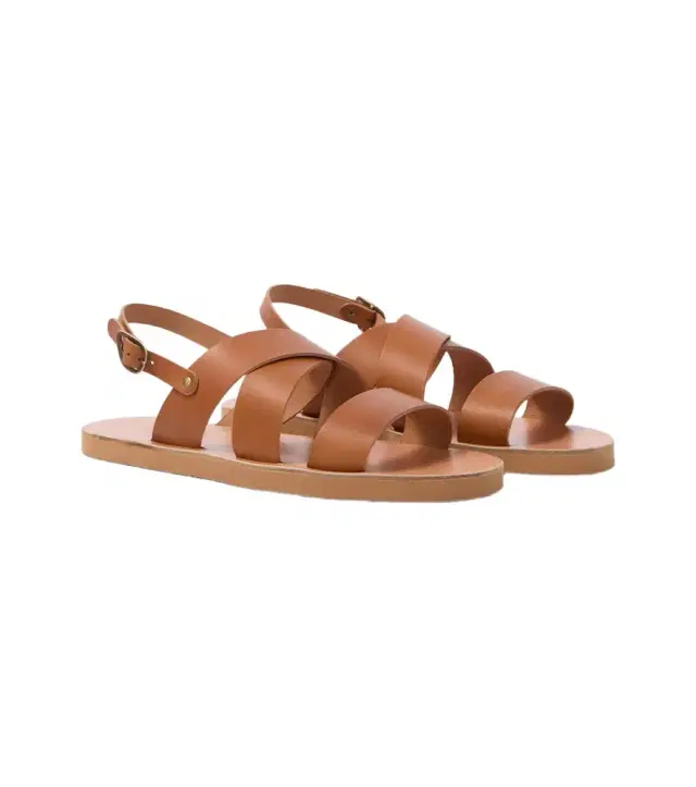 Ancient Greek Sandals Miltos leather slingback sandals