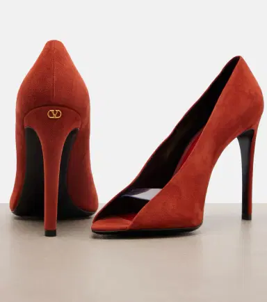 Valentino Garavani Révélé suede peep-toe pumps | Thumbnail 2 Valentino Garavani Révélé suede peep-toe pumps | Thumbnail 2