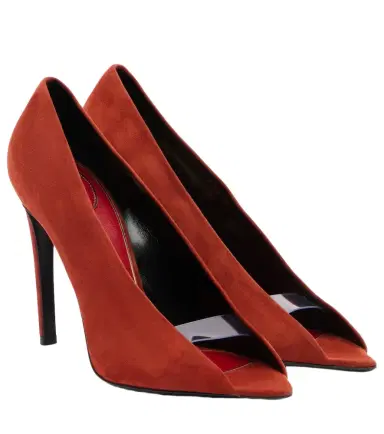 Valentino Garavani Révélé suede peep-toe pumps | Thumbnail 1 Valentino Garavani Révélé suede peep-toe pumps | Thumbnail 1