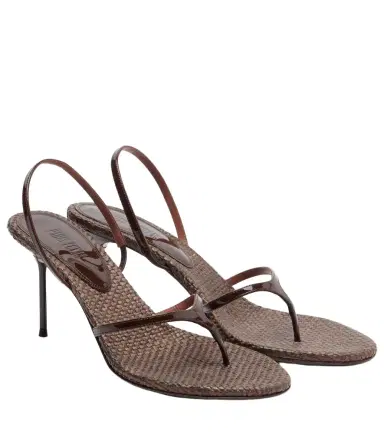 Paris Texas Lidia patent leather thong sandals | Thumbnail 1