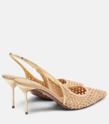 Paris Texas Lidia leather-trimmed slingback pumps | Thumbnail 2 Paris Texas Lidia leather-trimmed slingback pumps | Thumbnail 2