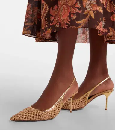 Paris Texas Lidia leather-trimmed slingback pumps | Thumbnail 6 Paris Texas Lidia leather-trimmed slingback pumps | Thumbnail 6
